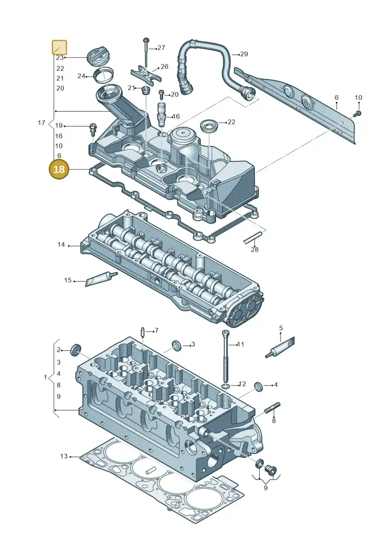 04L103483A — Volkswagen Caravelle (2015-2019) diagram 862103700, position 18