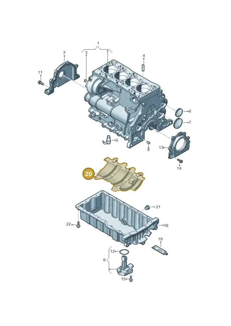 04L103623K — Volkswagen Transport. multivan (2019-2024) diagram 827103300, position 20