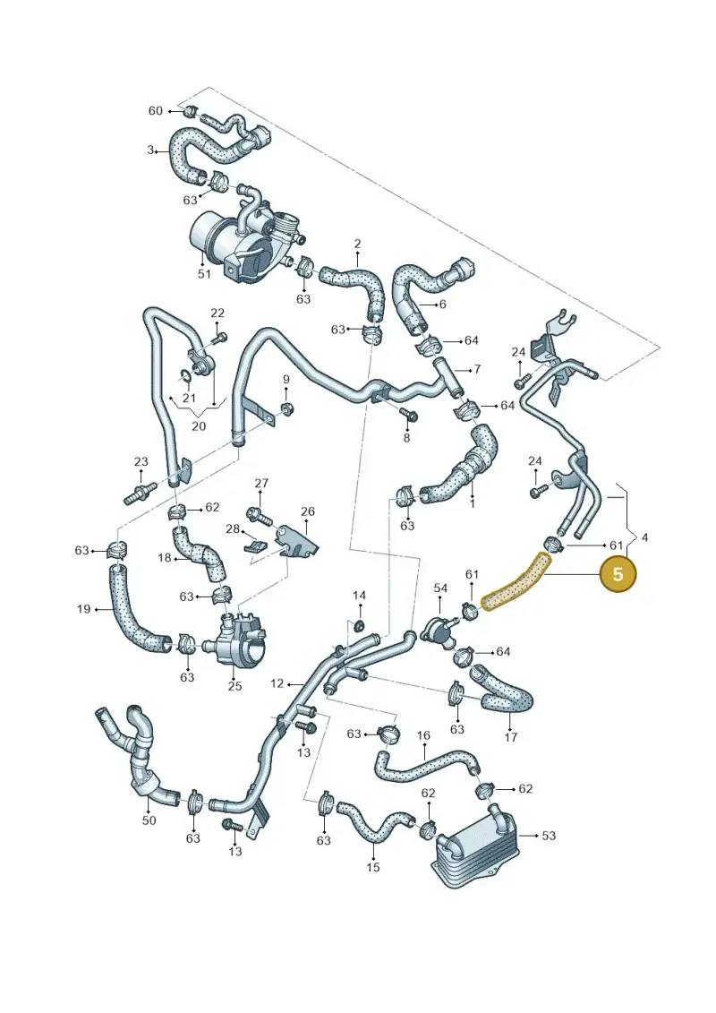04L121030 — Volkswagen Caddy Maxi Kombi (2020-2024) diagram 745121590, position 5