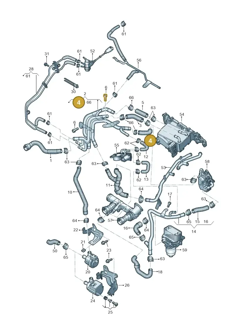 04L121058AC — Volkswagen T-Cross 1,0 (2018-2024) diagram 837121110, position 4