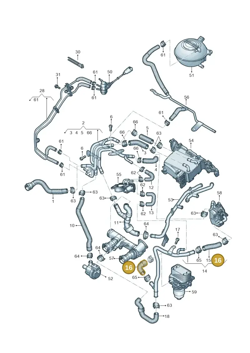 04L121058B — Volkswagen T-Roc BlueMotion (2017-2024) diagram 812121700, position 16