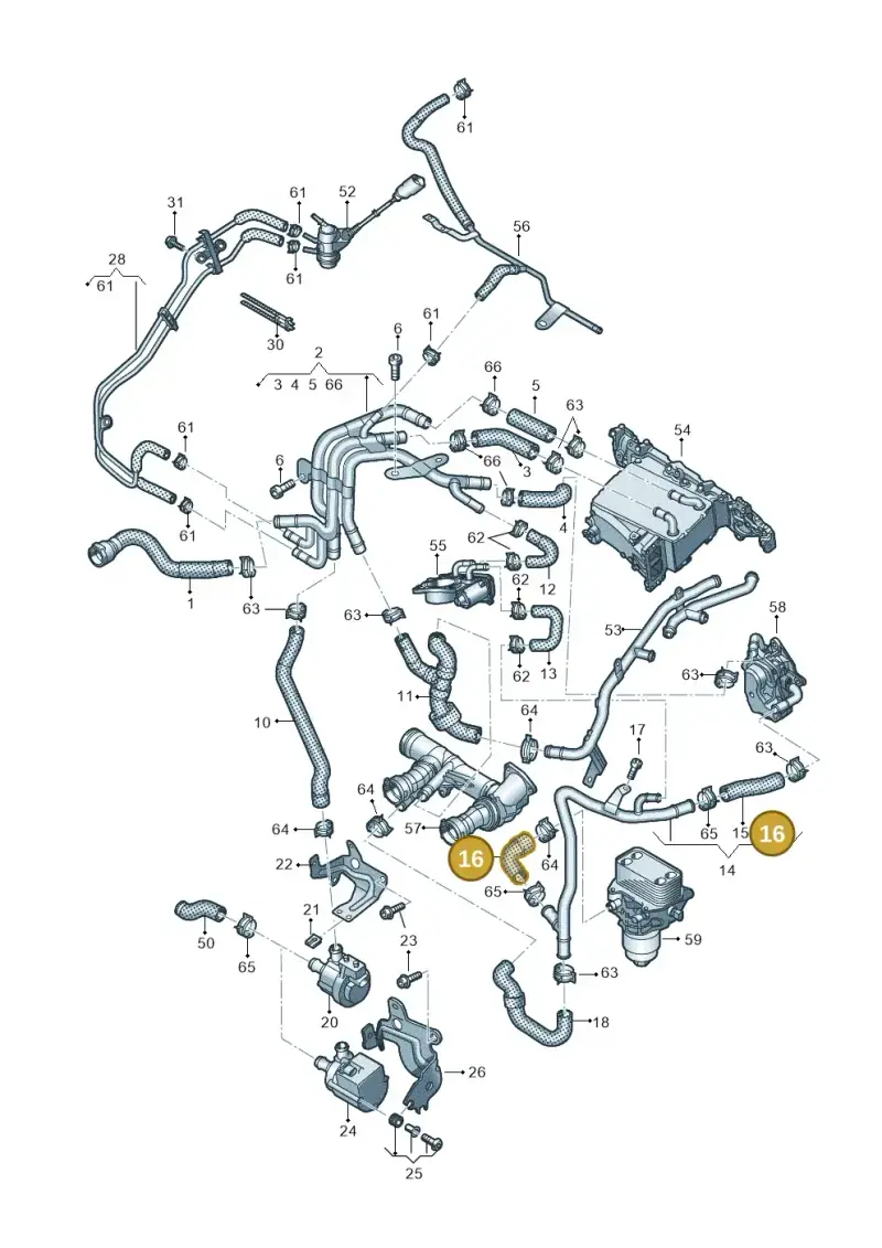 04L121058B — Volkswagen T-Cross 1,0 (2018-2024) diagram 837121110, position 16