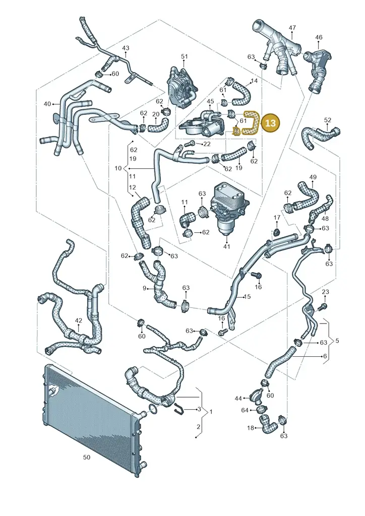 04L121058R — Volkswagen Tiguan 2.0 4Motion (2016-2024) diagram 786121590, position 13