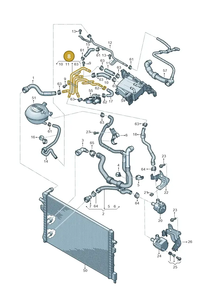 04L121064AD — Volkswagen Tiguan 2.0 4Motion (2016-2024) diagram 786121580, position 8