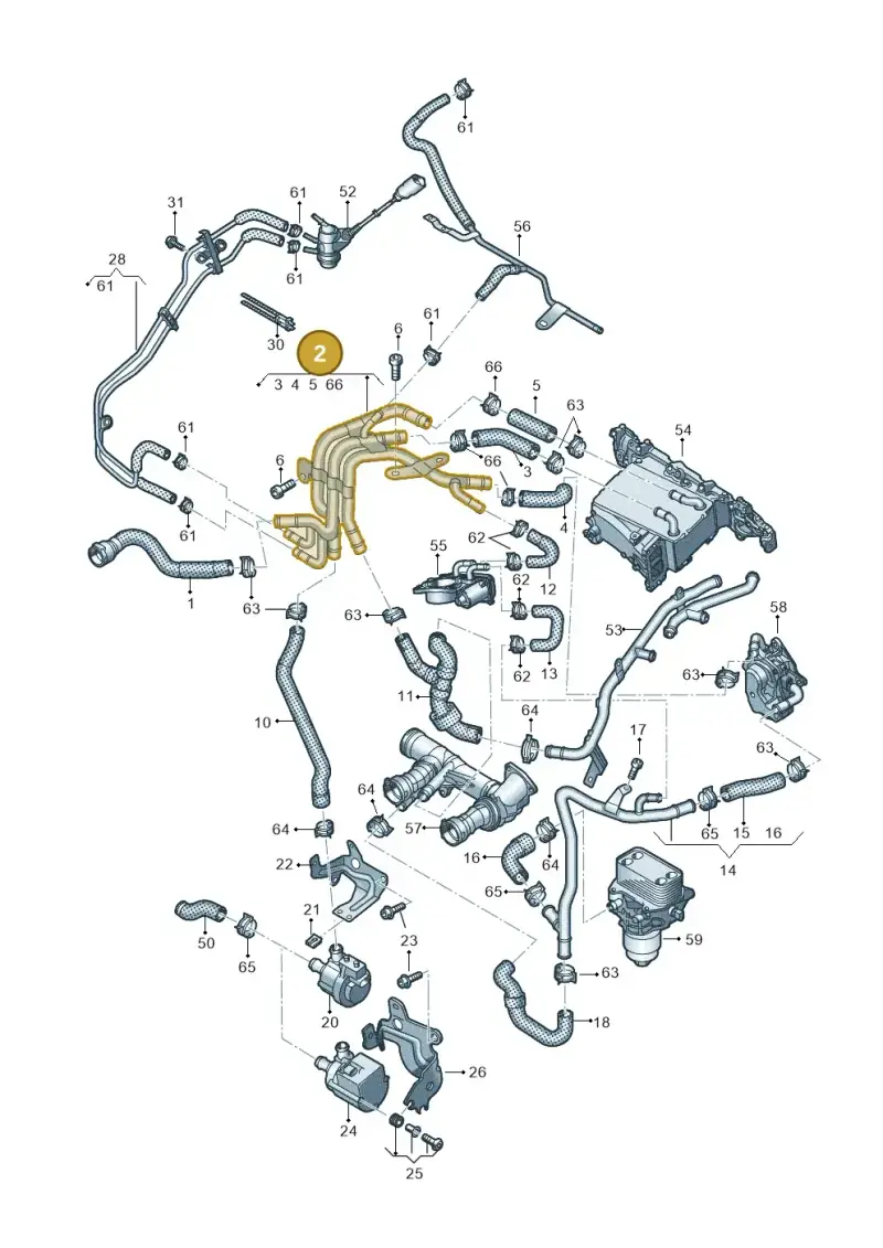 04L121064AR — Volkswagen T-Cross 1,0 (2018-2024) diagram 837121110, position 2