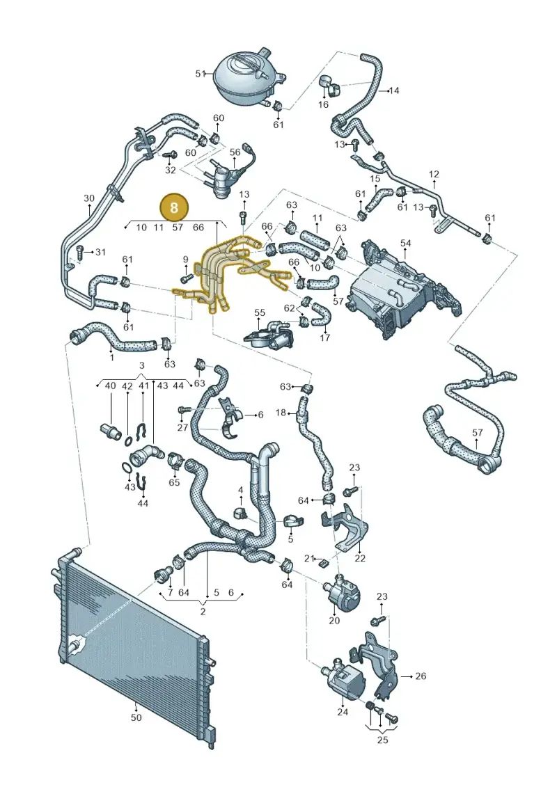 04L121064AR — Volkswagen Beetle (2016-2019) diagram 868121500, position 8