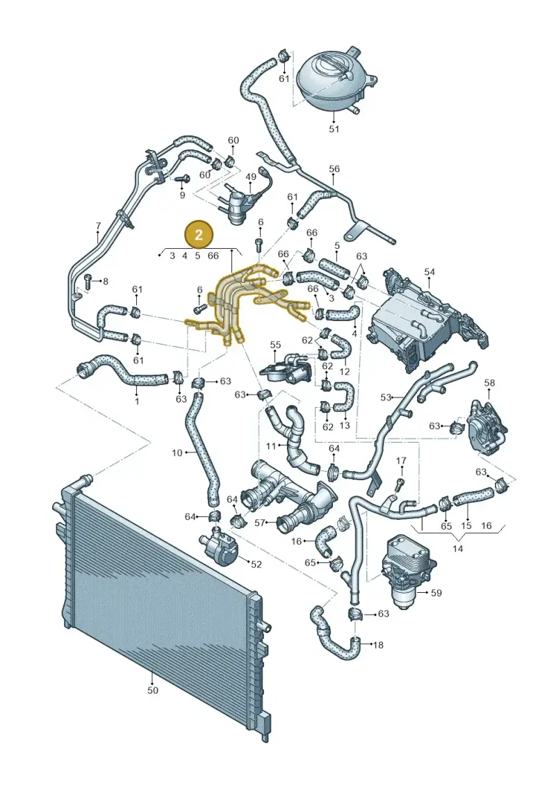 04L121064AR — Volkswagen Touran 2,0 BlueMotion (2015-2024) diagram 869121600, position 2