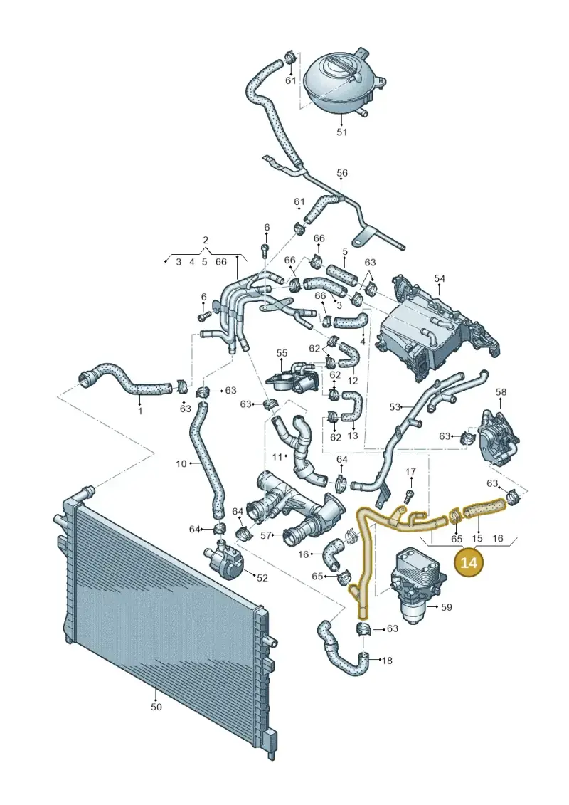 04L121064C — Volkswagen Golf 2.0 (2016-2020) diagram 745121570, position 14