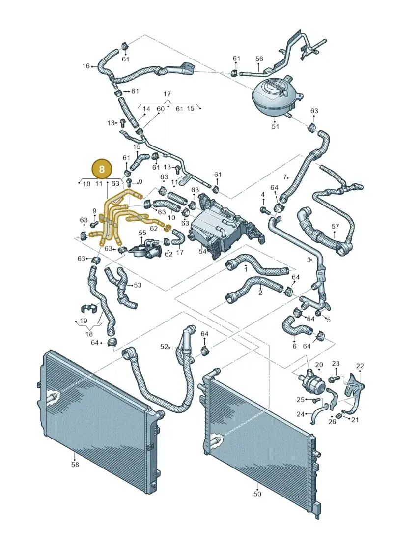 04L121064E — Volkswagen Golf 1.4 BlueMotion (2012-2017) diagram 746121470, position 8