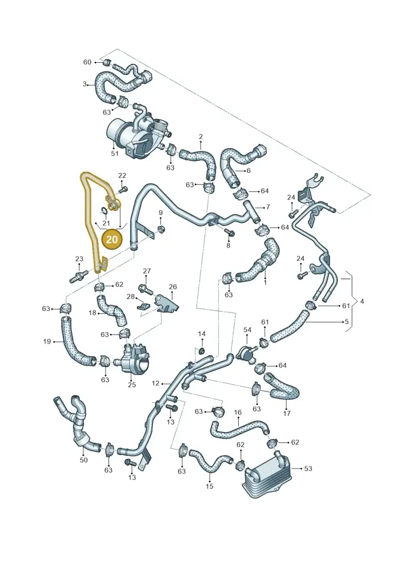 04L121065AJ — Volkswagen Caddy Maxi Kombi (2020-2024) diagram 745121590, position 20