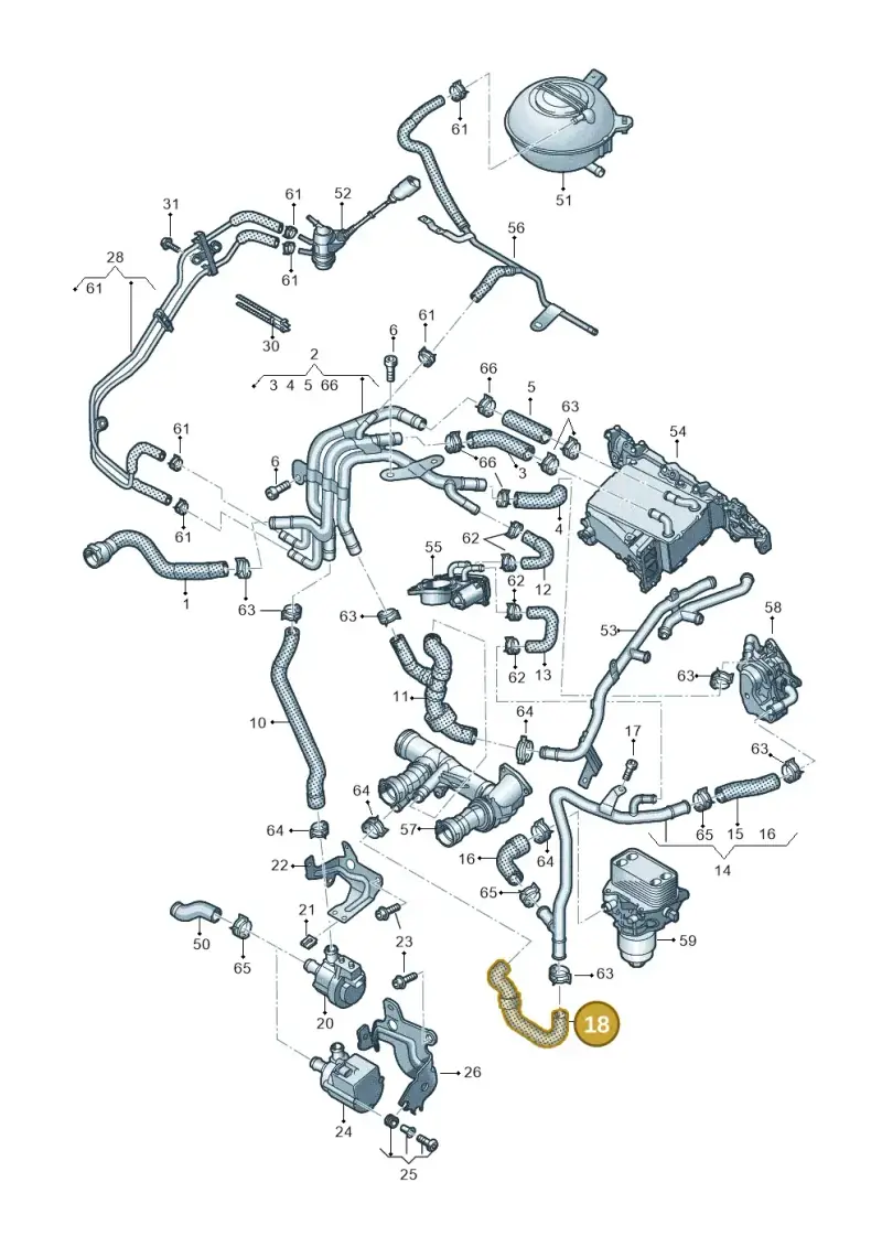 04L122058D — Volkswagen Tiguan 2.0 4Motion (2017-2024) diagram 793121300, position 18