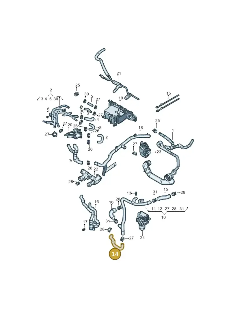 04L122058D — Volkswagen Tiguan 2.0 4Motion (2017-2024) diagram 833121052, position 14
