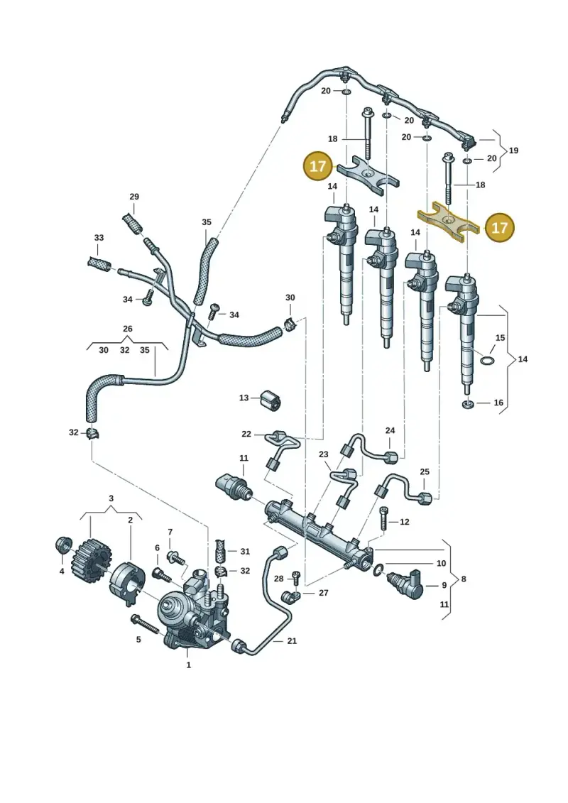 04L130216 — Volkswagen Passat estate (2023-) diagram 2ka130010, position 17