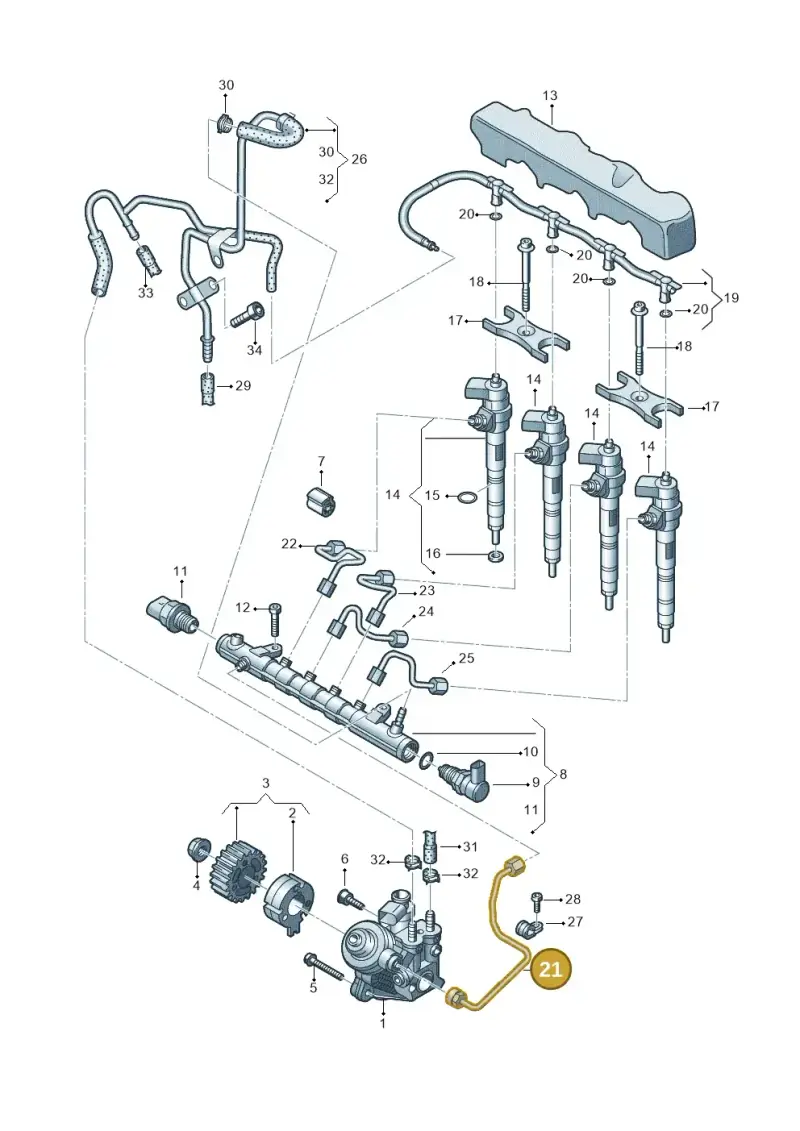 04L130321 — Volkswagen Caddy Maxi Kombi (2020-2024) diagram 746130000, position 21
