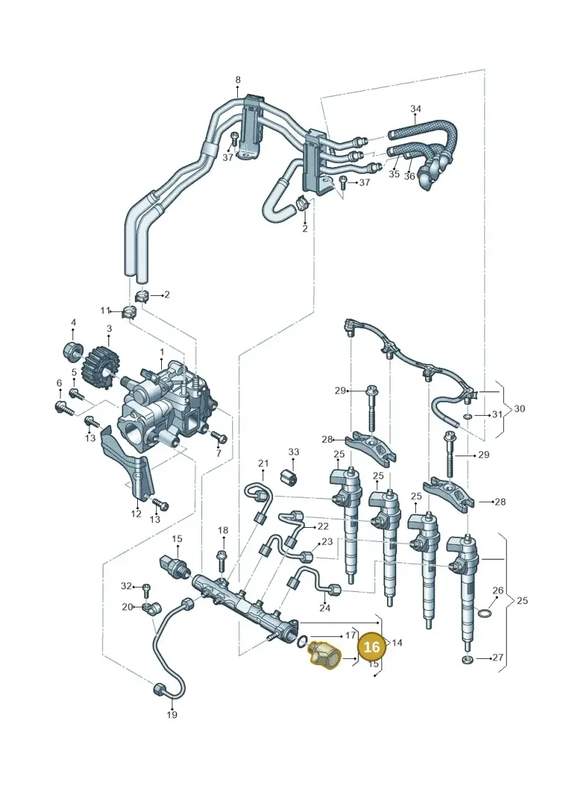 04L130764E — Volkswagen Transport. multivan (2019-2024) diagram 7ep130015, position 16