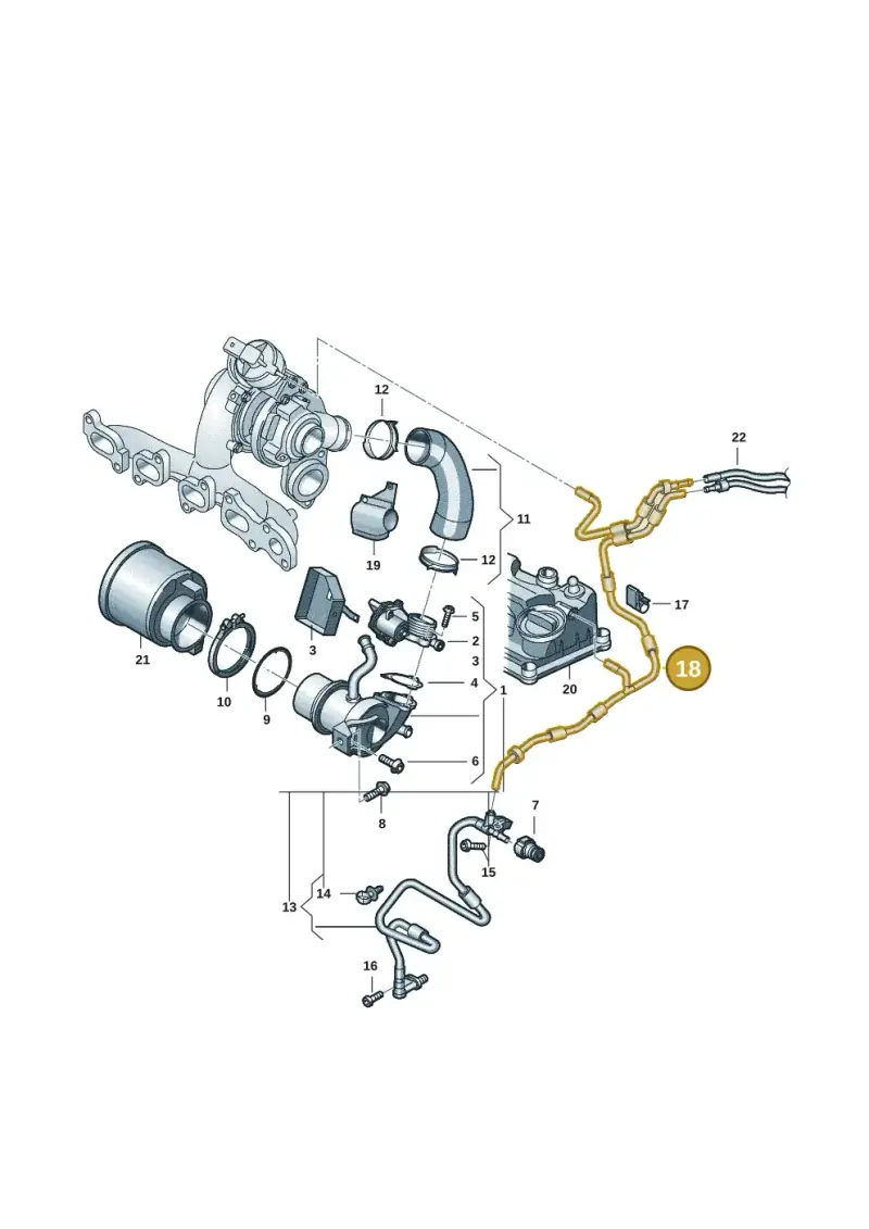 04L131051C — Volkswagen Tiguan 2.0 (2023-) diagram 57x131100, position 18