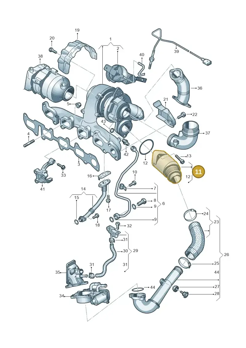 04L131111M — Volkswagen Caddy kombi (2015-2020) diagram 786145600, position 11