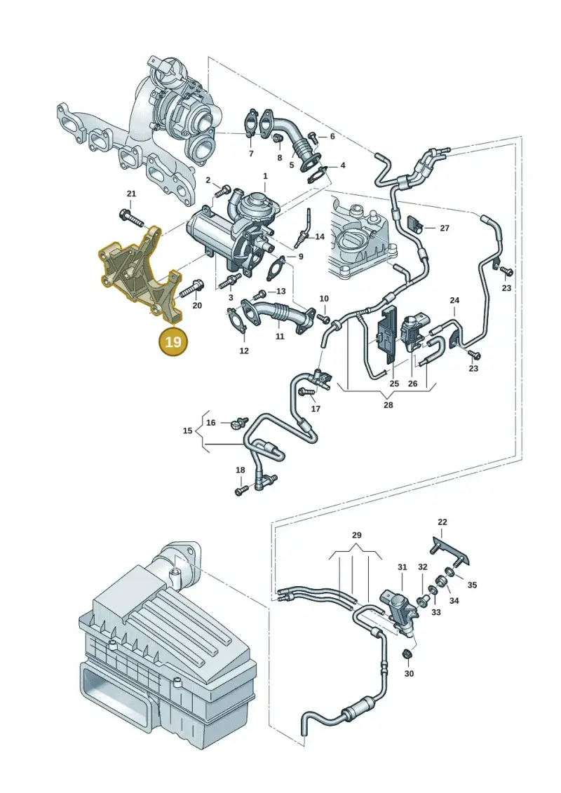 04L131159A — Skoda Octavia (2019-2022) diagram 2ka131030, position 19