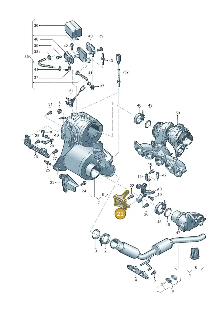 04L131159E — Volkswagen Tiguan 2.0 4Motion (2017-2024) diagram 884253520, position 21