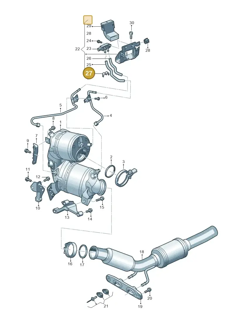 04L131213E — Volkswagen Tiguan 2.0 4Motion (2017-2024) diagram 884253030, position 27