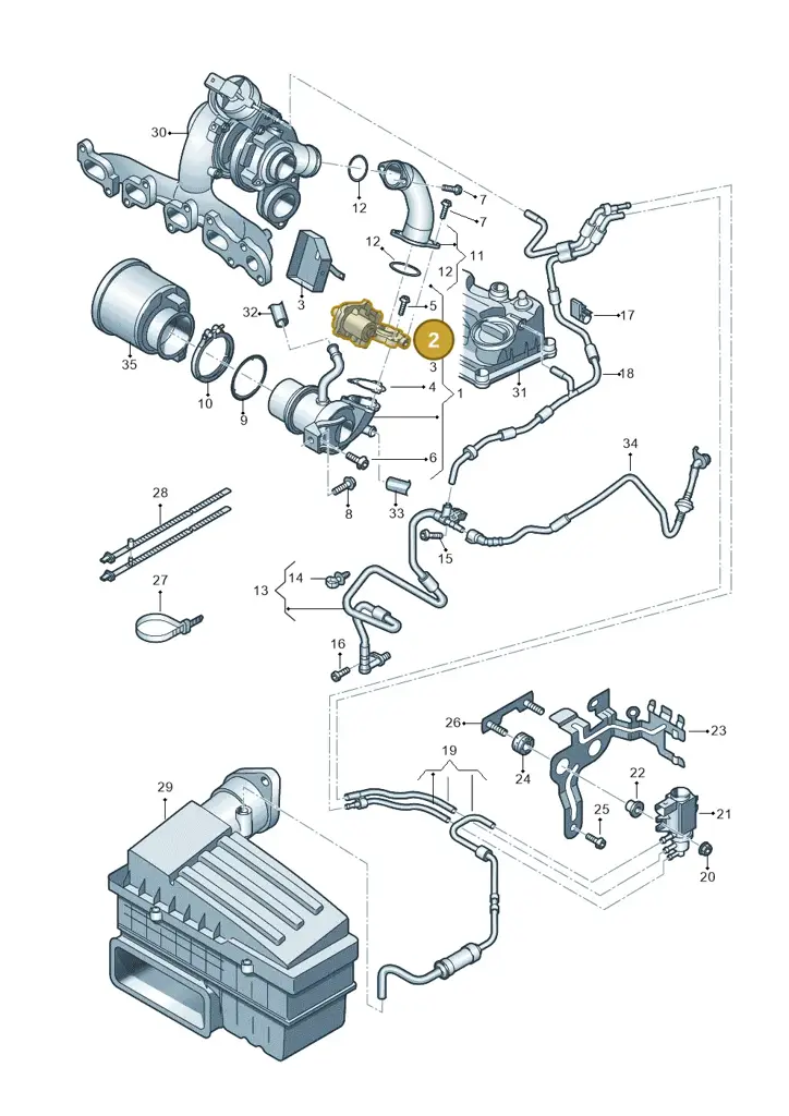 04L131501D — Volkswagen Caddy kombi (2015-2020) diagram 866131400, position 2