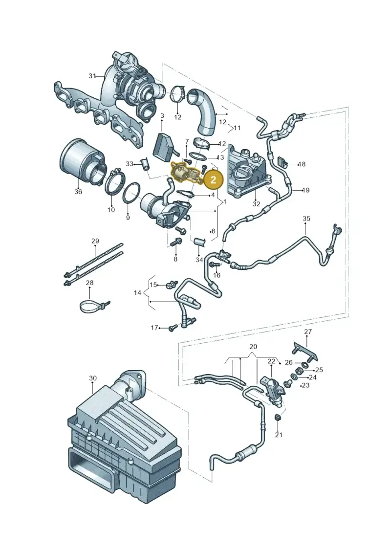 04L131501L — Volkswagen Beetle (2016-2019) diagram 801131450, position 2