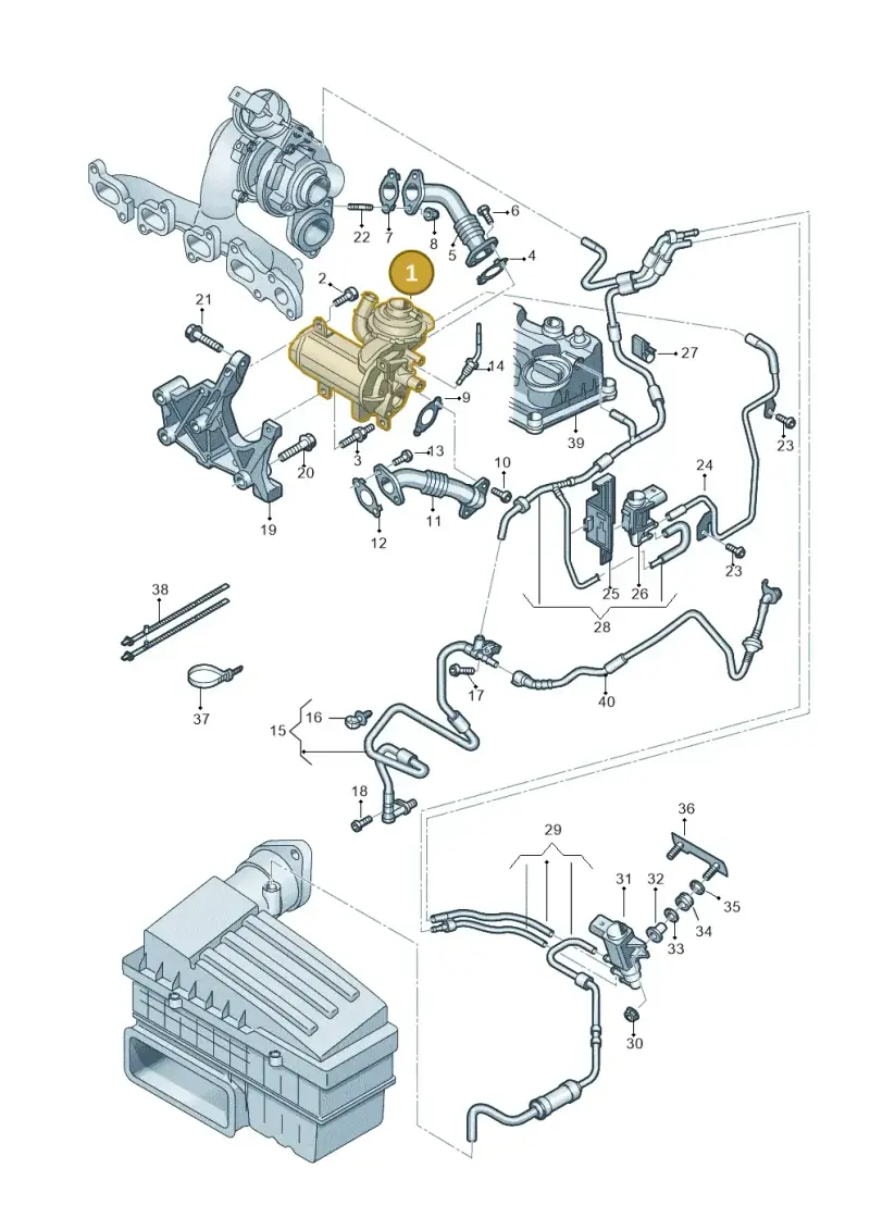 04L131512P — Volkswagen Arteon (2017-2023) diagram 884131500, position 1