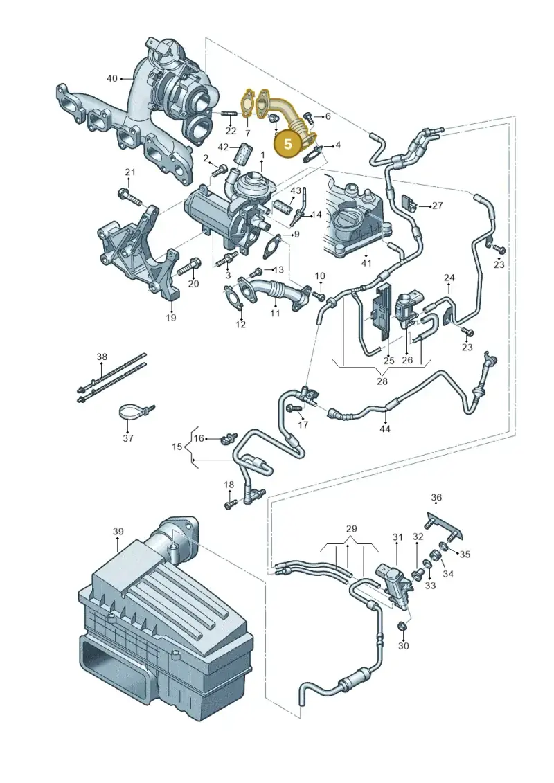 04L131521A — Volkswagen Touran 2,0 BlueMotion (2015-2024) diagram 869131500, position 5