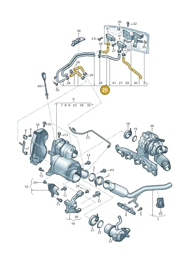 04L131552CL — Volkswagen Golf Sportsvan 1.6 (2014-2020) diagram 786253500, position 25
