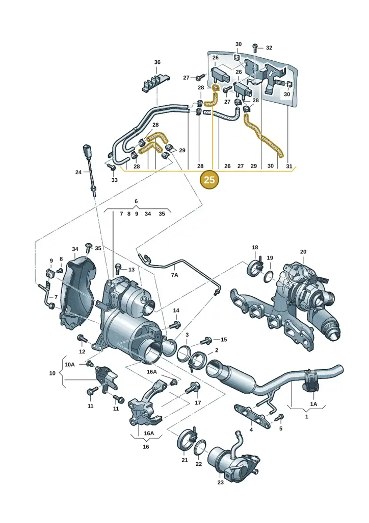 04L131552CM — Skoda Octavia (2017-2020) diagram 805253064, position 25