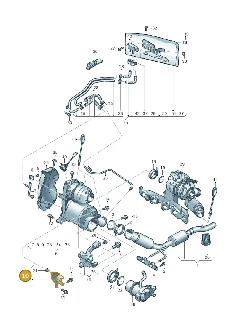 04L131561J — Volkswagen T-Cross 1,0 (2018-2024) diagram 837253500, position 10