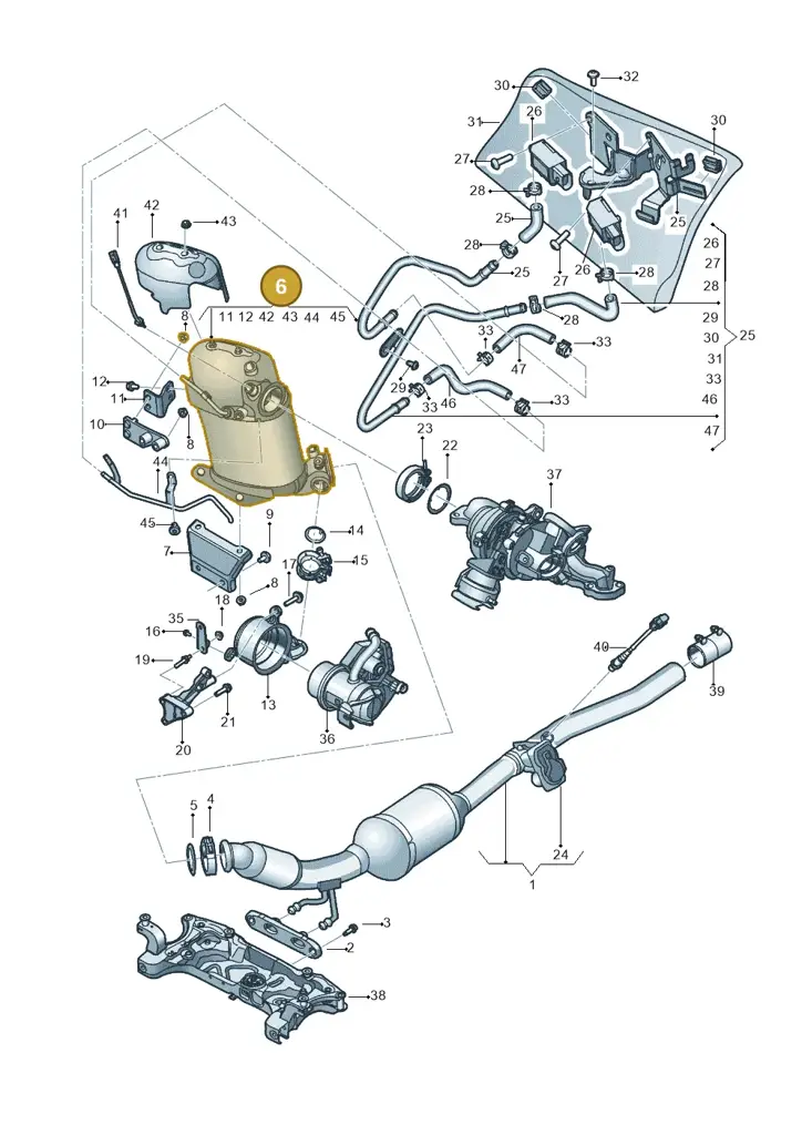 04L131669BX — Volkswagen Beetle (2016-2019) diagram 801253740, position 6