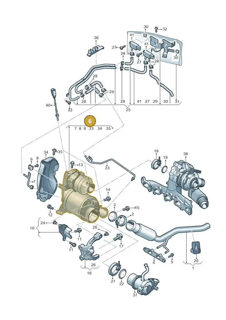 04L131669PX — Volkswagen Scirocco 2.0 (2014-2017) diagram 786253500, position 6