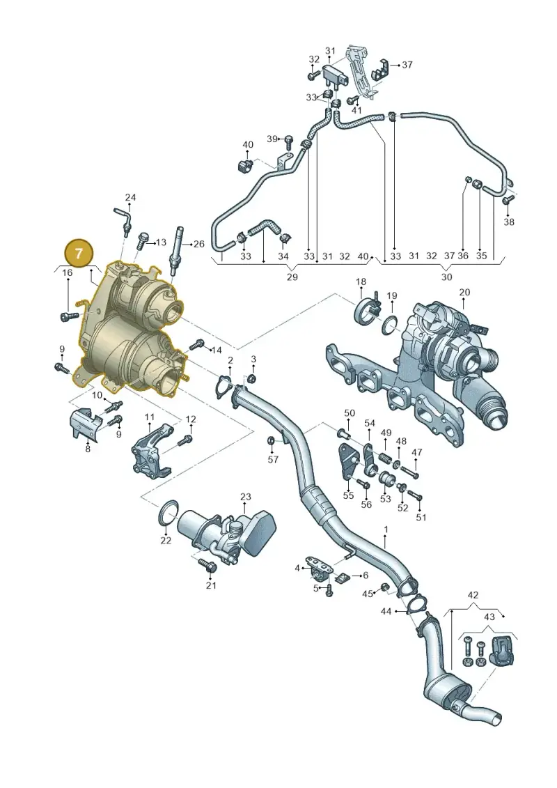 04L131670TX — Audi A6 (2014-2018) diagram 798253580, position 7