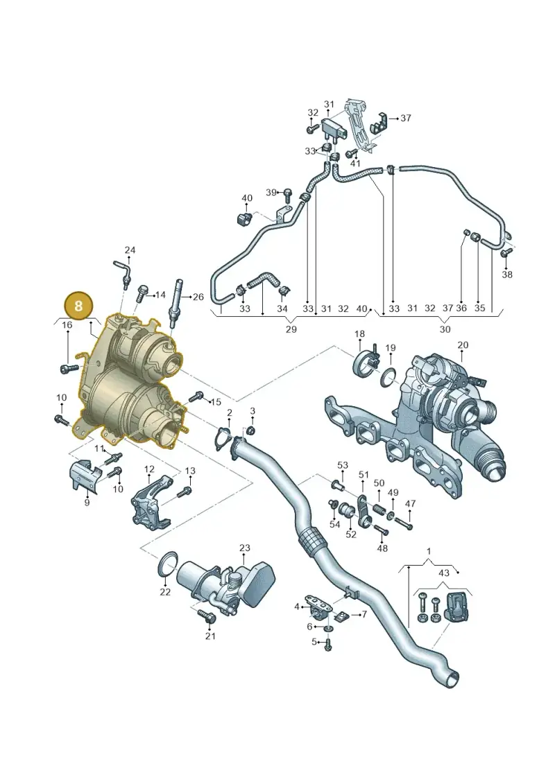 04L131670TX — Audi A5 Sportback (2016-2025) diagram 849253620, position 8
