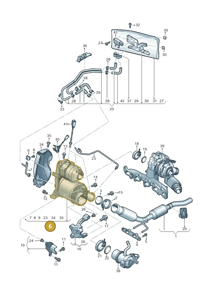 04L131671PX — Volkswagen T-Roc BlueMotion (2017-2024) diagram 813253500, position 6