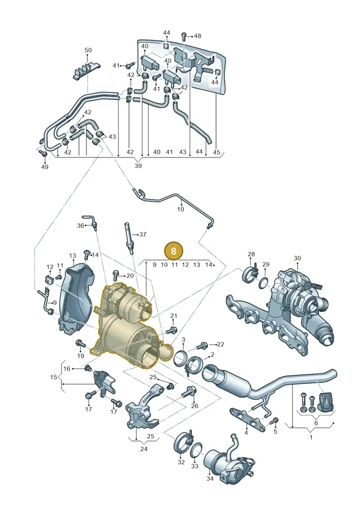 04L131673S — Audi A3 Sportback (2016-2020) diagram 890253550, position 8