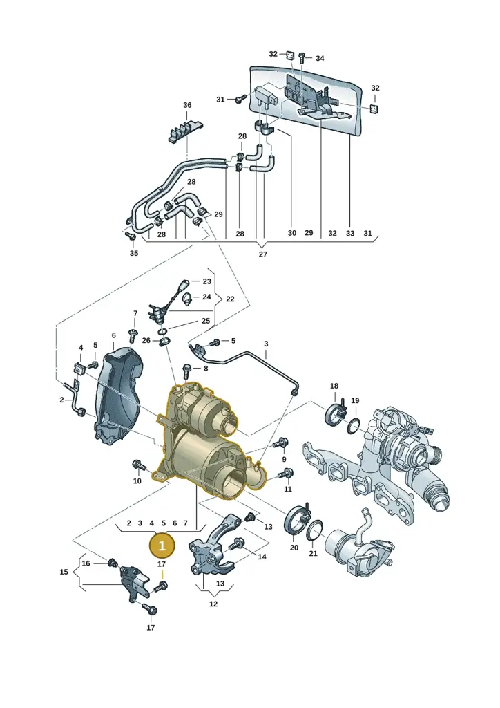 04L131679EX — Volkswagen Tiguan 2.0 (2023-) diagram 57x253160, position 1