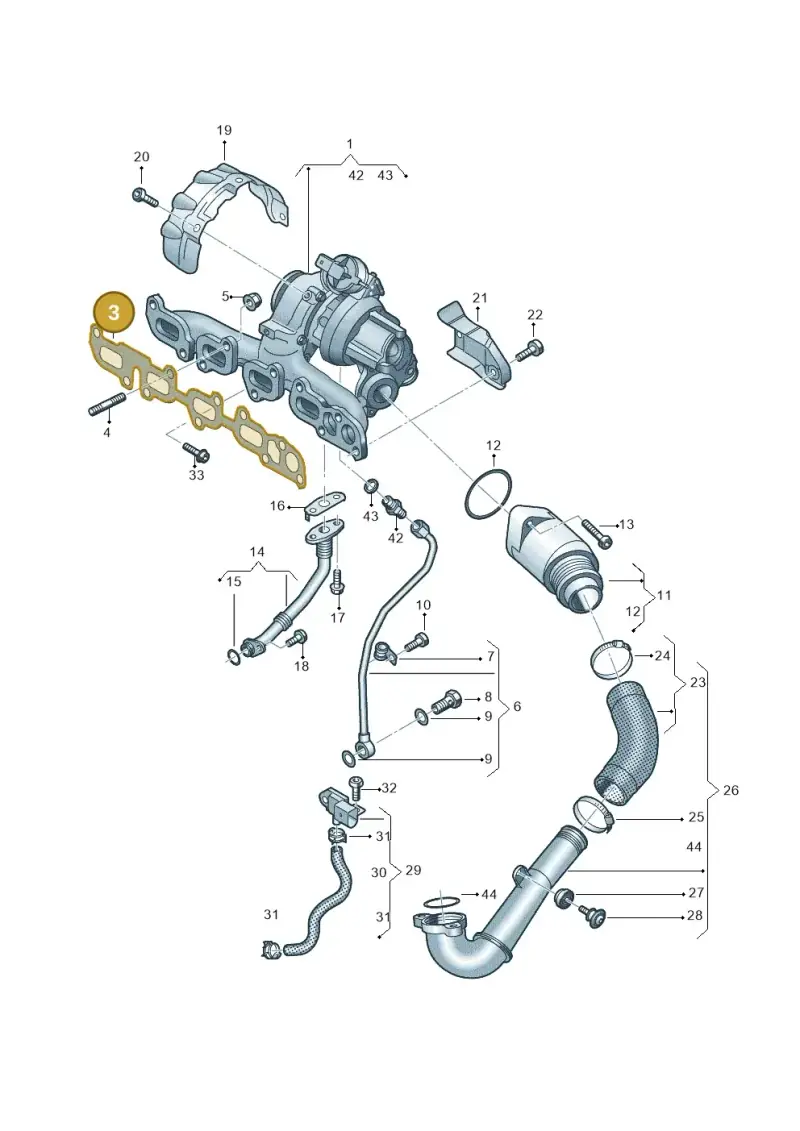 04L253039B — Volkswagen T-Cross 1,0 (2018-2024) diagram 587145452, position 3