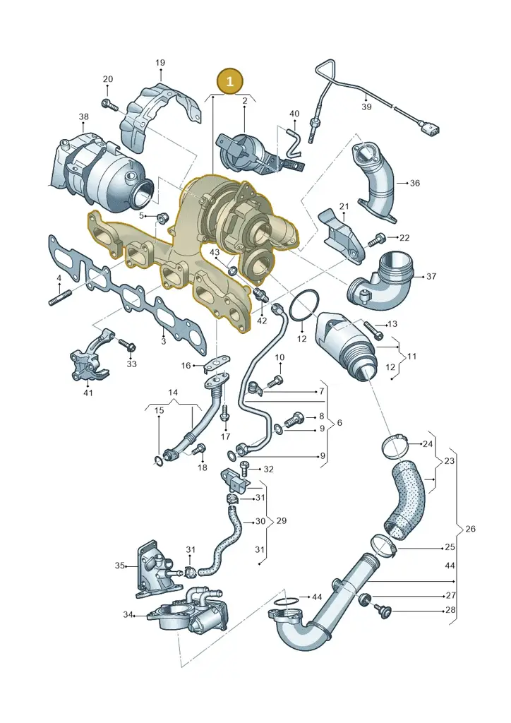 04L253056N — Volkswagen Scirocco 2.0 (2014-2017) diagram 786145600, position 1