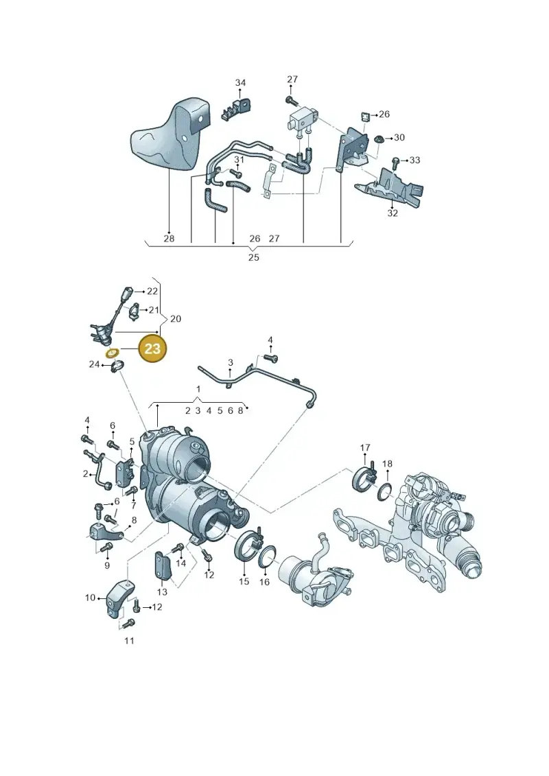 04L253115 — Volkswagen Passat estate (2023-) diagram 3j0253162, position 23