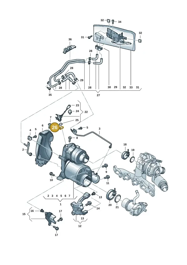 04L253725J — Volkswagen Tiguan 2.0 (2023-) diagram 57x253160, position 26