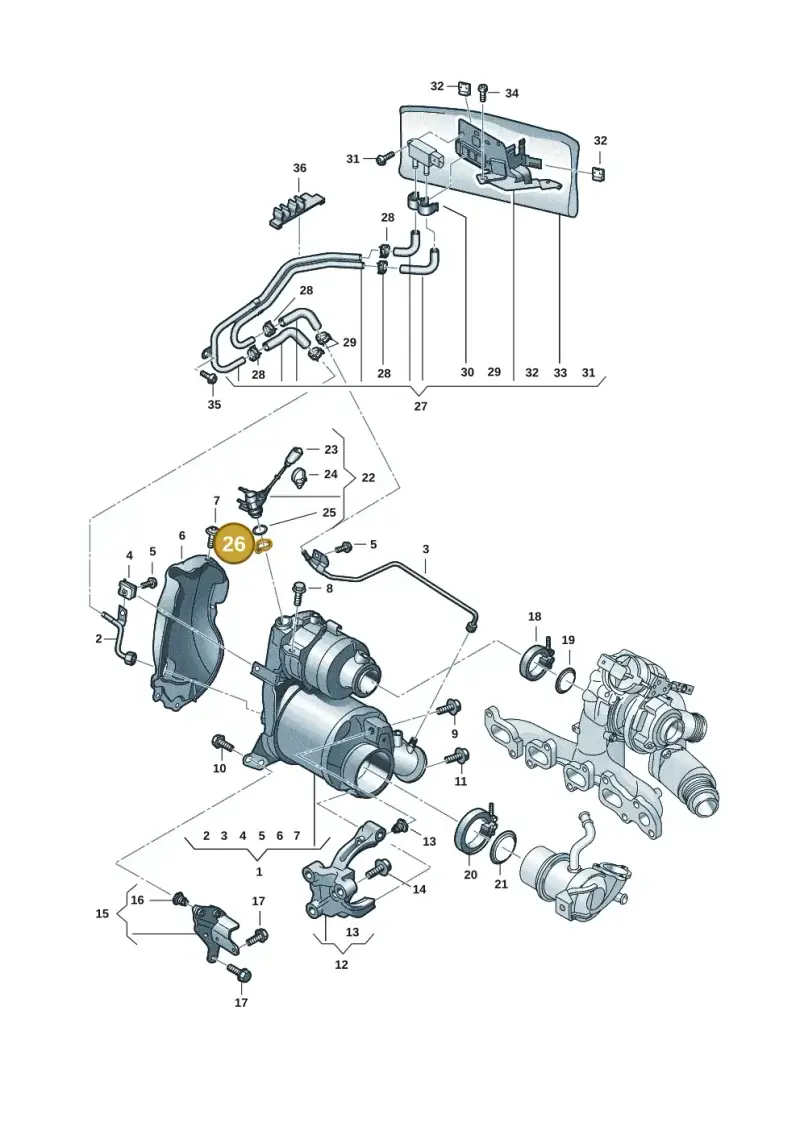 04L253725J — Volkswagen Tiguan 2.0 (2023-) diagram 57x253160, position 26