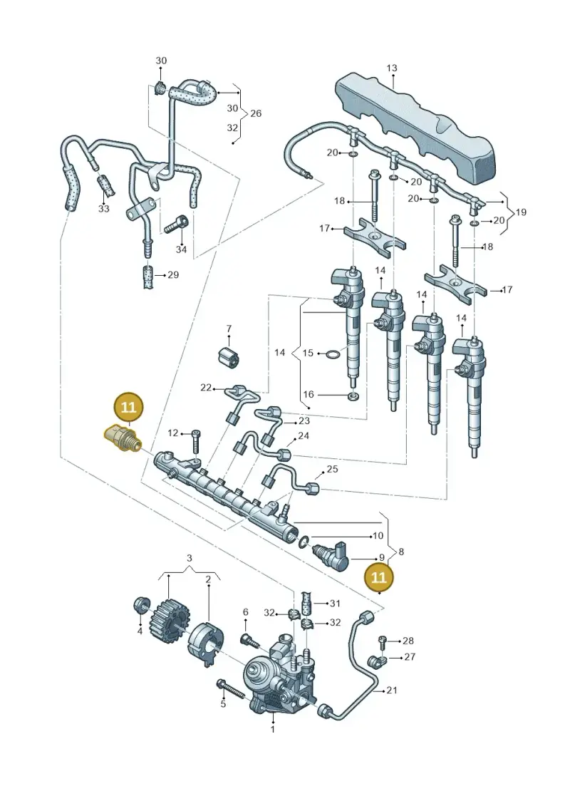 04L906054E — Volkswagen Caddy Maxi Kombi (2020-2024) diagram 746130000, position 11