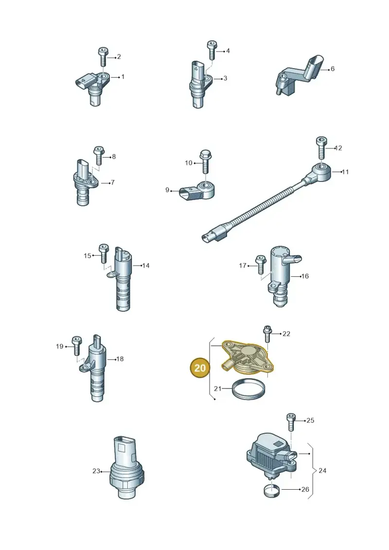 04L906423 — Volkswagen T-Roc BlueMotion (2017-2024) diagram 813906300, position 20