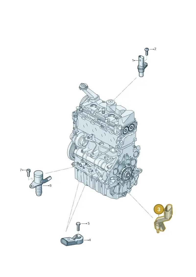 04L906433B — Volkswagen Transport. multivan (2019-2024) diagram 907601001, position 3