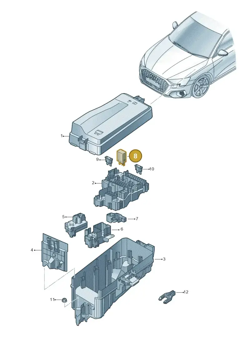 04L907282 — Audi A3 Sportback (2019-2021) diagram 596937100, position 8
