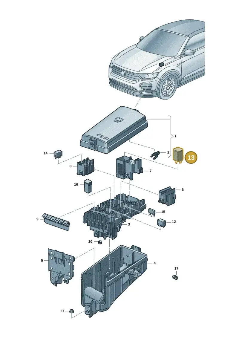 04L907282E — Volkswagen T-Roc convertible 1.5 (2019-2024) diagram 2gk937010, position 13