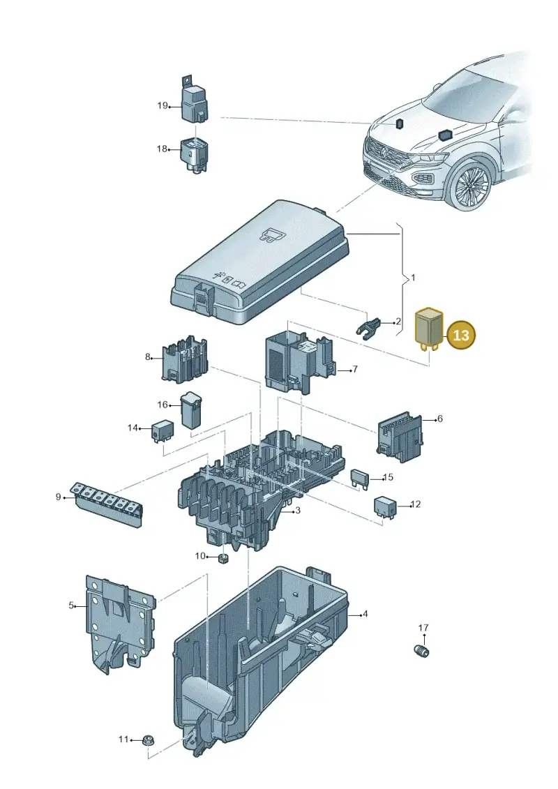 04L907282E — Volkswagen T-Roc BlueMotion (2017-2024) diagram 813937100, position 13