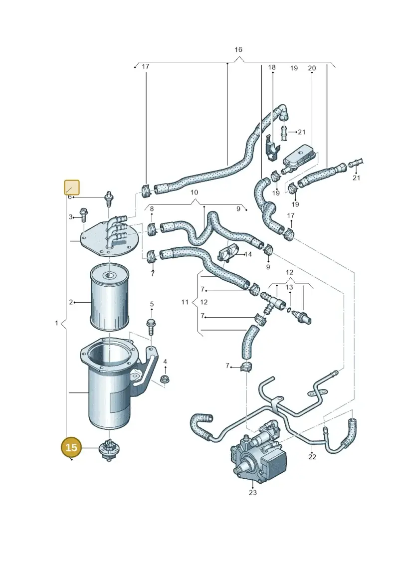 04L907666A — Volkswagen T-Cross 1,0 (2018-2024) diagram 884127100, position 15